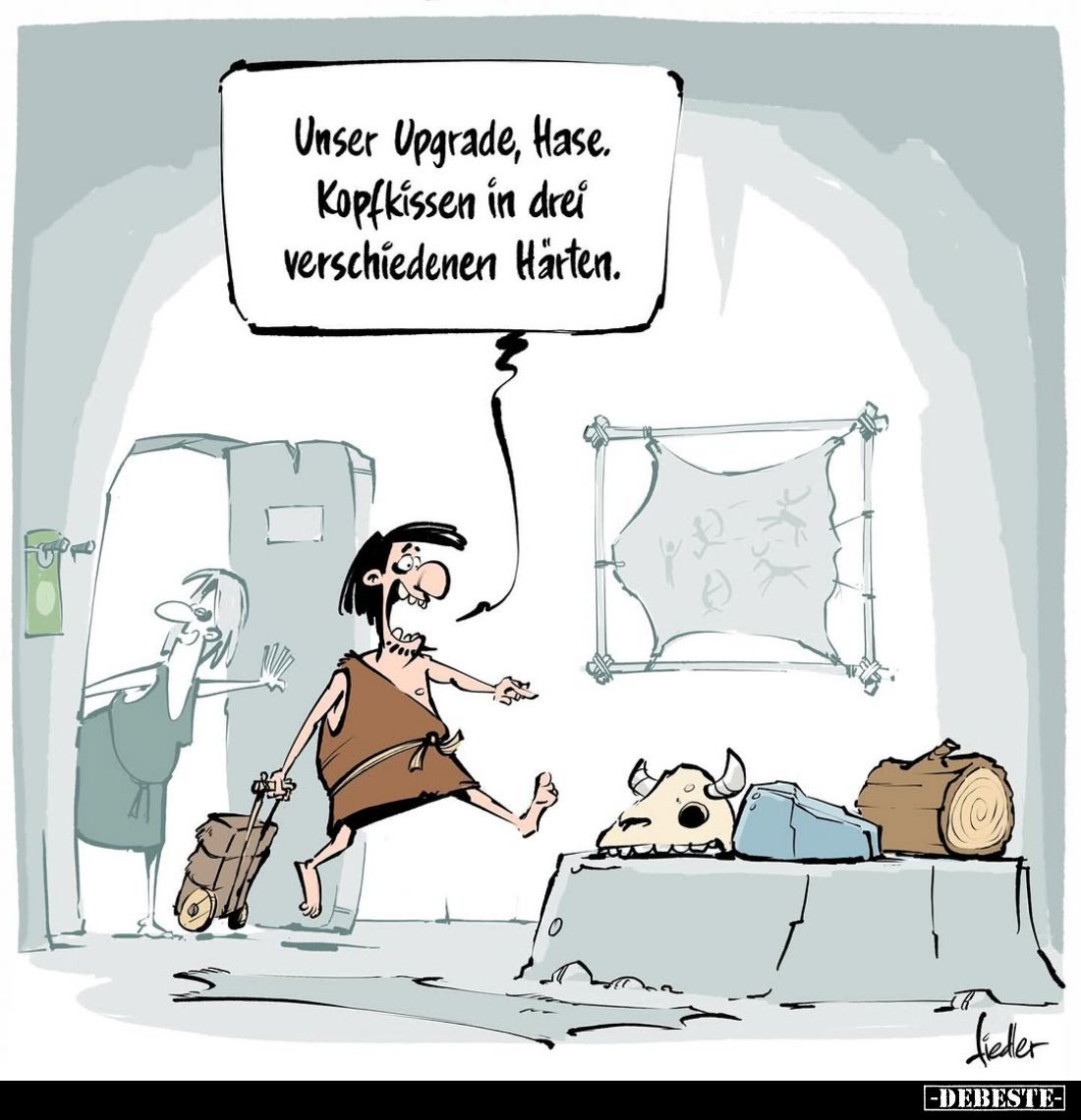 Unser Upgrade, Hase. Kopfkissen in drei verschiedenen Härten.