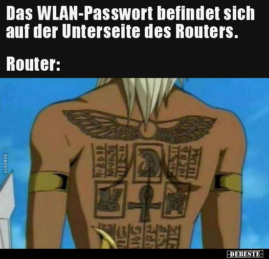 Das WLAN-Passwort befindet sich auf der Unterseite des.. - Lustige Bilder | DEBESTE.de