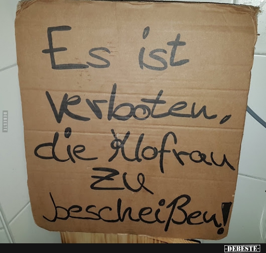 Es ist verboten die Klofrau zu bescheißen! - Lustige Bilder | DEBESTE.de