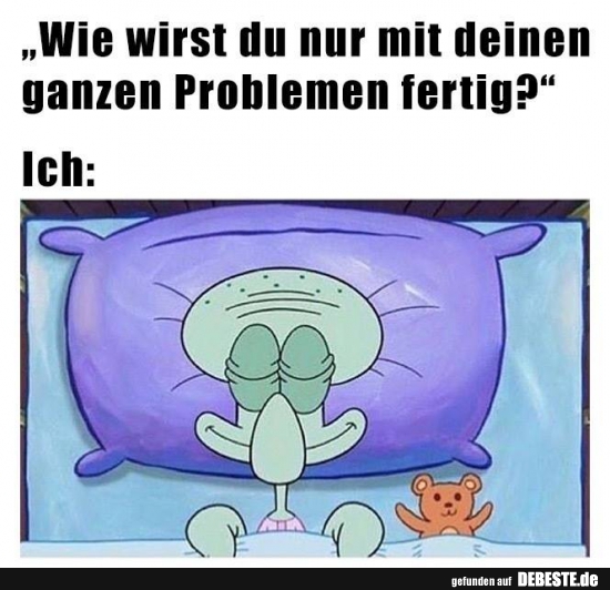 Wie wirst du nur mit deinen ganzen Problemen fertig?