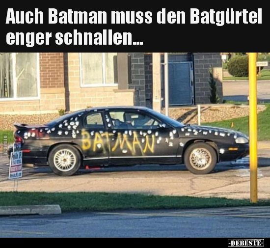 Auch Batman muss den Batgürtel enger schnallen... - Lustige Bilder | DEBESTE.de
