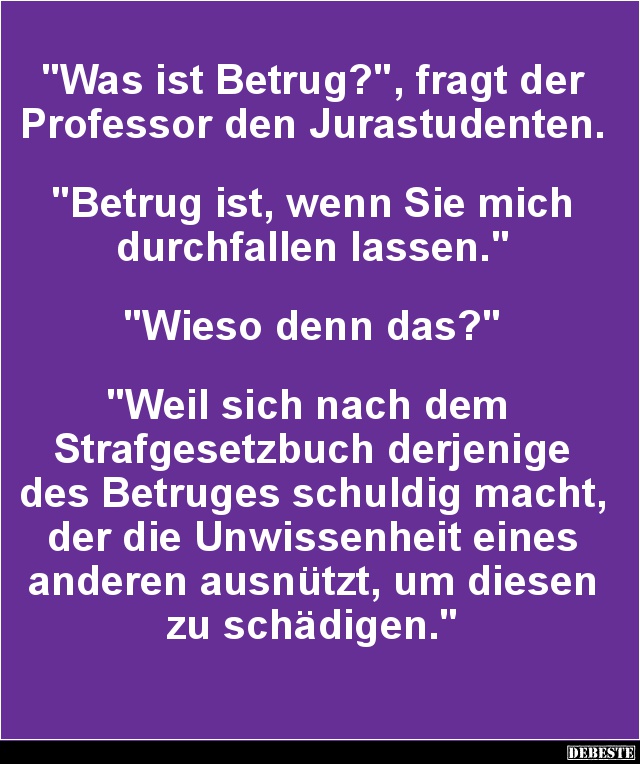 Was ist Betrug? - Lustige Bilder | DEBESTE.de
