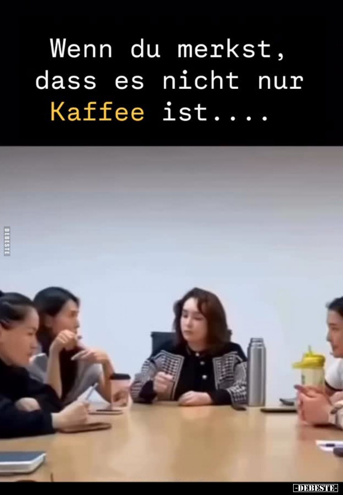 Wenn du merkst, dass es nicht nur Kaffee ist....