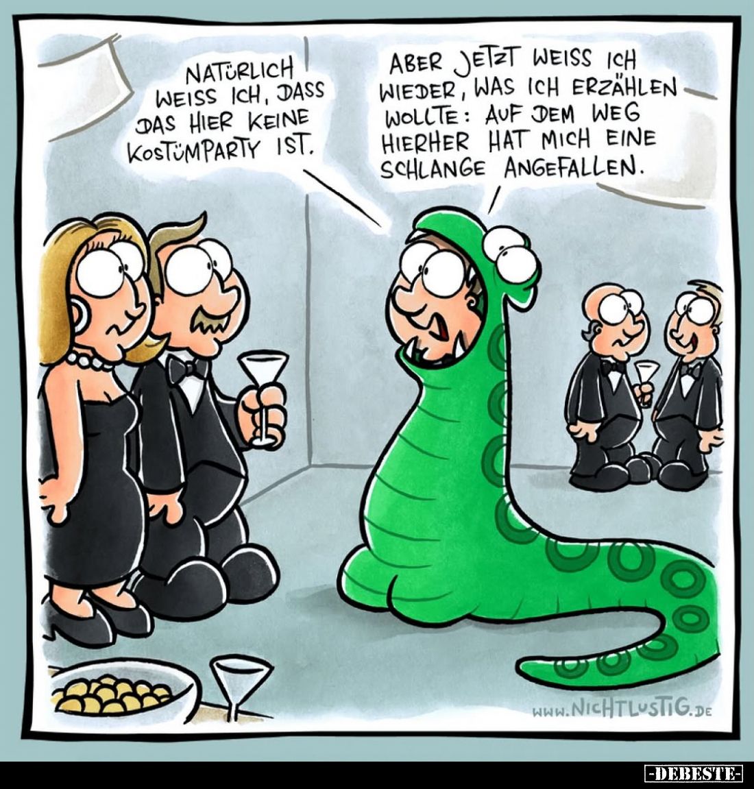 Natürlich weiß ich, dass das hier keine Kostümparty ist.
Aber jetzt weiß ich wieder, was ich erzählen wollte: Auf dem Weg hi...