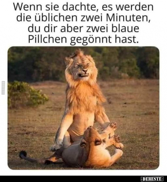Wenn sie dachte, es werden die üblichen zwei Minuten, du..
