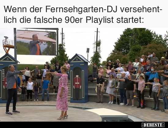 Wenn der Fernsehgarten-DJ versehentlich.. - Lustige Bilder | DEBESTE.de