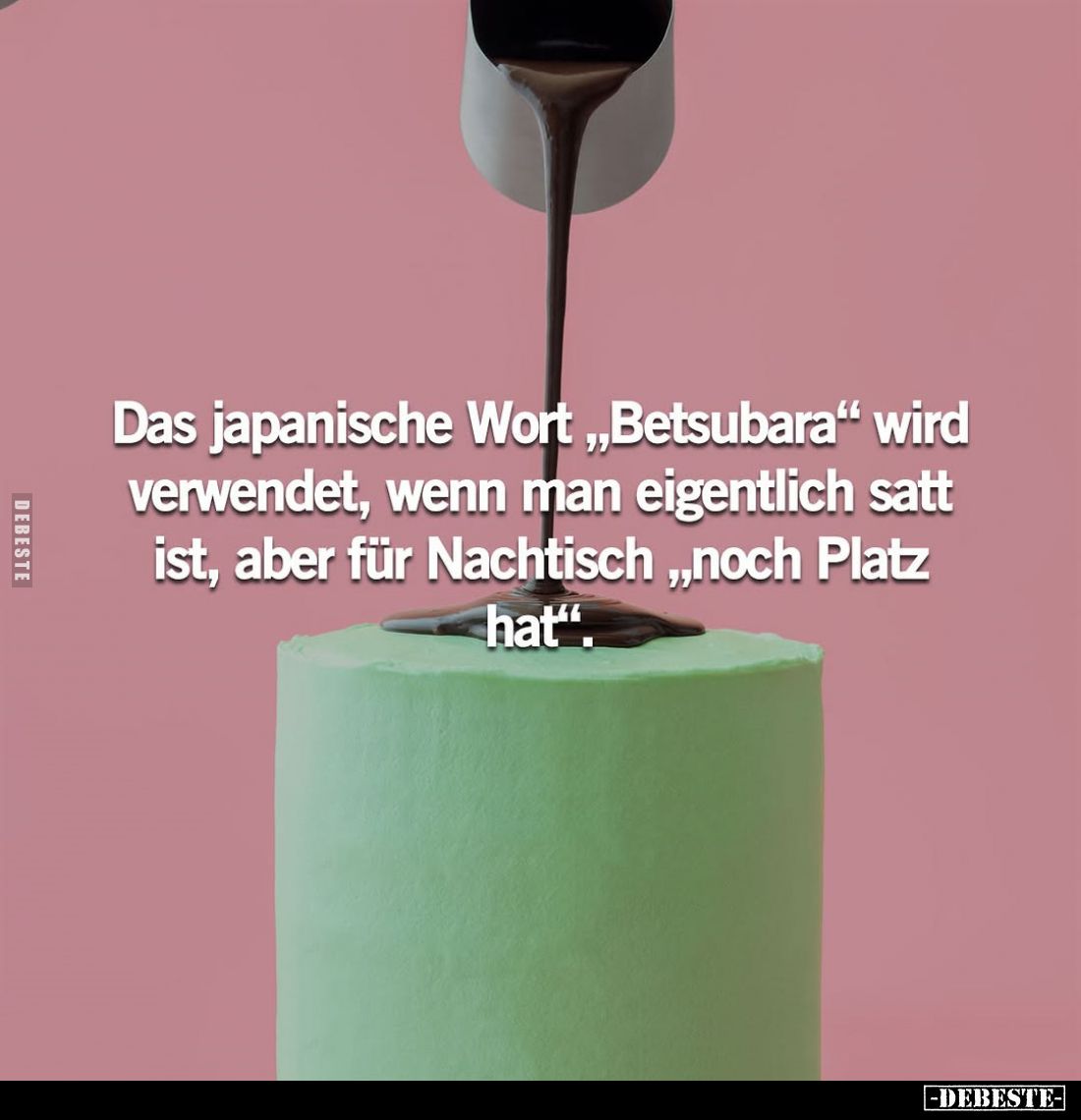 Das japanische Wort "Betsubara" wird verwendet, wenn man eigentlich satt ist, aber für Nachtisch "noch Platz h...