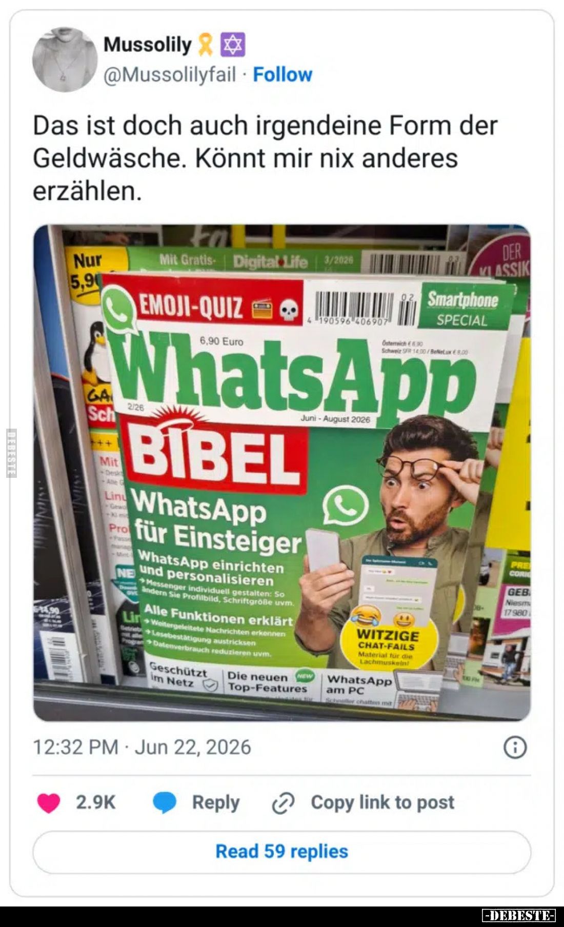 Das ist doch auch irgendeine Form der Geldwäsche.
Könnt mir nix anderes erzählen.