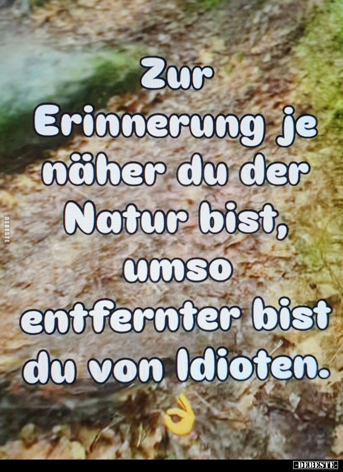 Zur Erinnerung je näher du der Natur bist... - Lustige Bilder | DEBESTE.de
