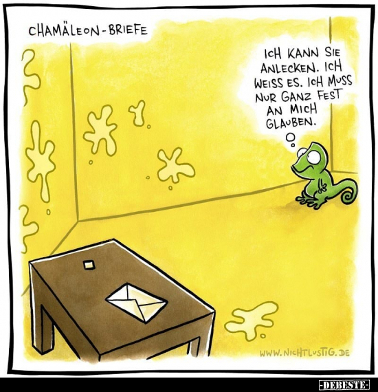 Chamäleon-Briefe - Ich kann Sie anlecken. Ich weiss es... - Lustige Bilder | DEBESTE.de