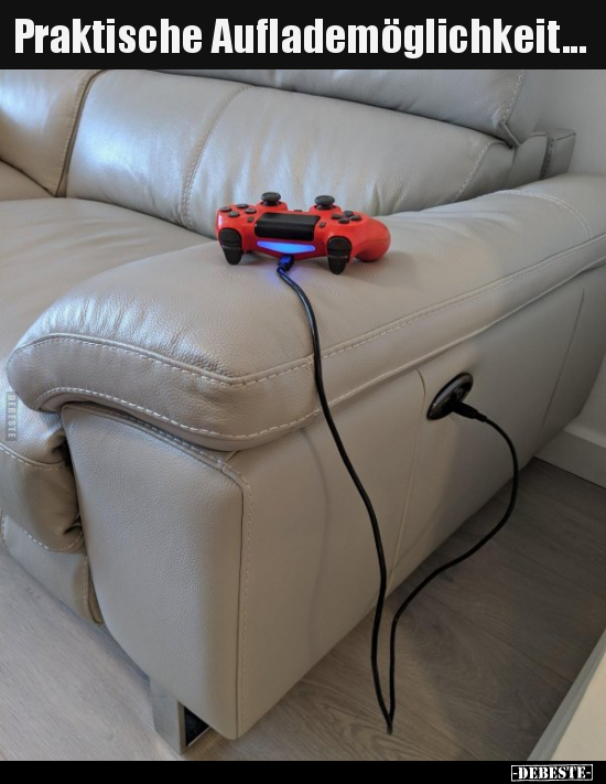 Praktische Auflademöglichkeit...