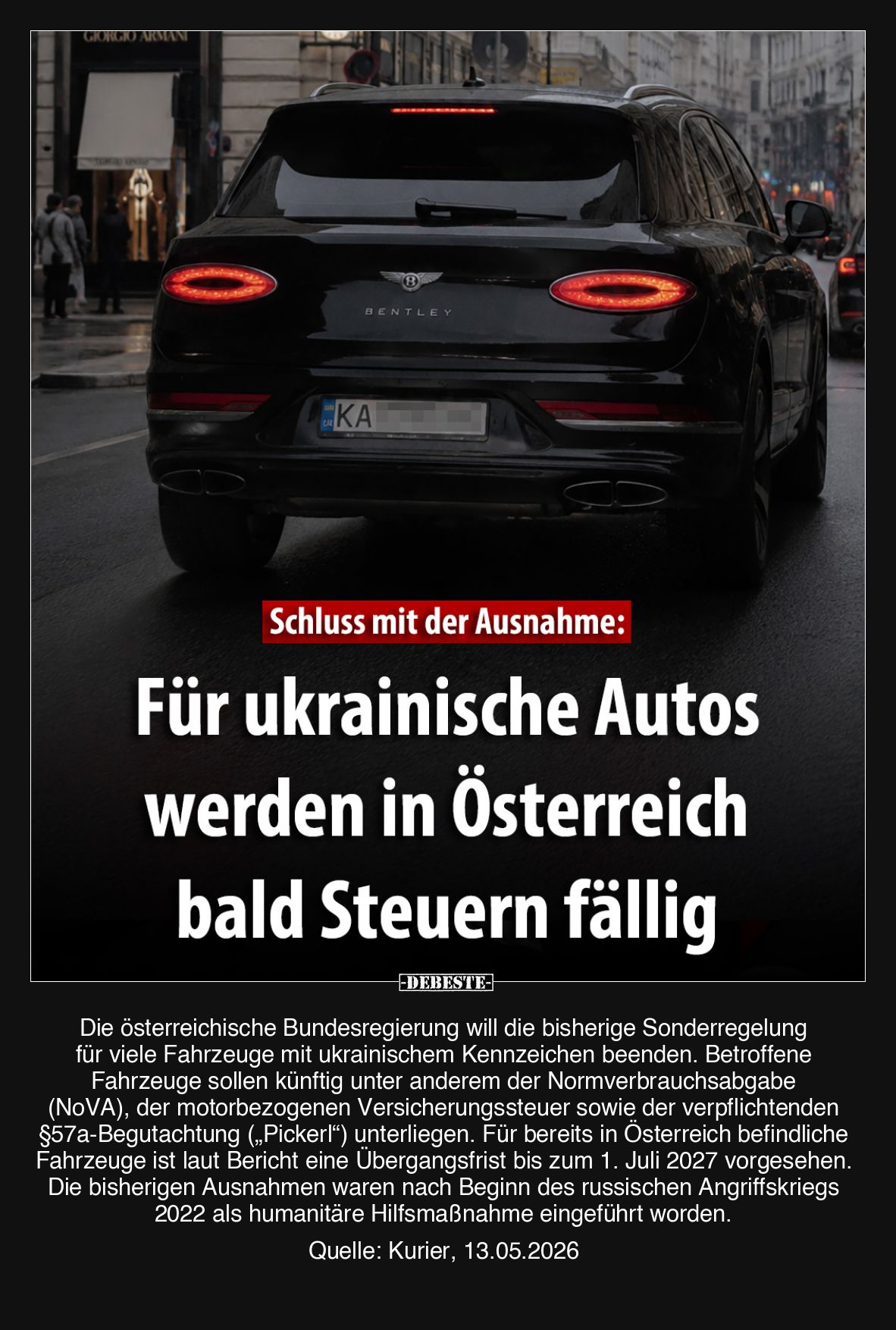 Schluss mit der Ausnahme: Für ukrainische Autos werden in.. - Lustige Bilder | DEBESTE.de