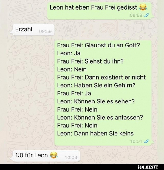 Leon hat eben Frau Frei gedisst.. - Lustige Bilder | DEBESTE.de