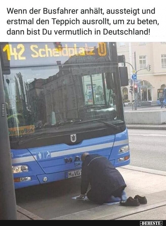 Wenn der Busfahrer anhält, aussteigt und erstmal den Teppich ausrollt.. - Lustige Bilder | DEBESTE.de