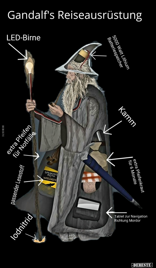 Gandalf's Reiseausrüstung.. - Lustige Bilder | DEBESTE.de