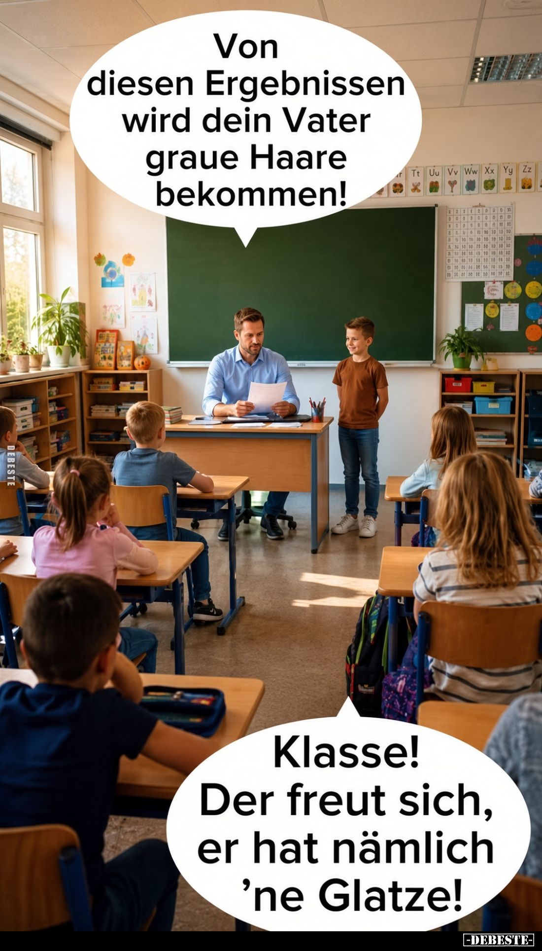 Von diesen Ergebnissen wird dein Vater graue Haare bekommen!
-
Klasse! Der freut sich, er hat nämlich 'ne Glatze!