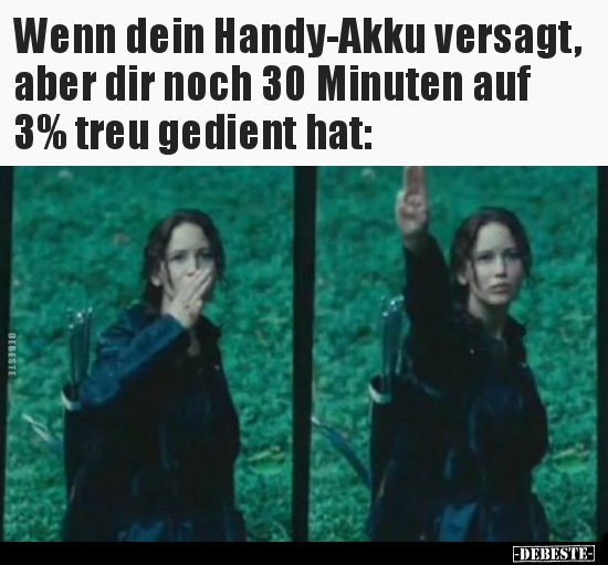 Wenn dein Handy-Akku versagt, aber dir noch 30 Minuten auf..