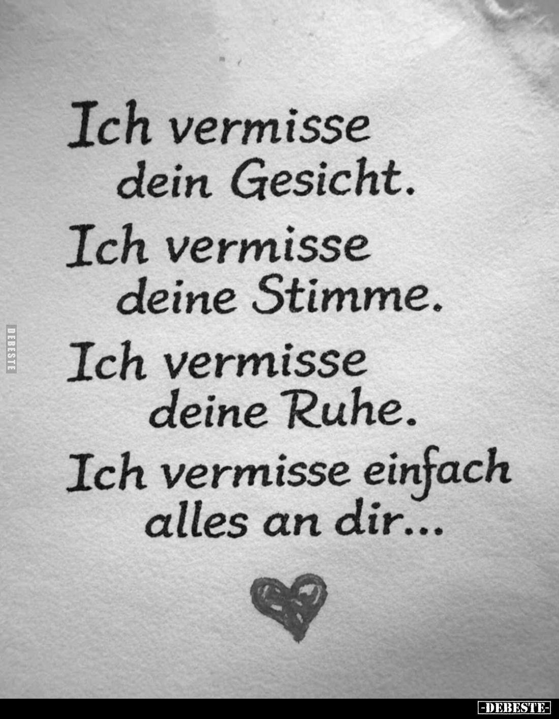 Ich vermisse dein Gesicht.. - Lustige Bilder | DEBESTE.de