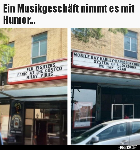 Ein Musikgeschäft nimmt es mit Humor... - Lustige Bilder | DEBESTE.de