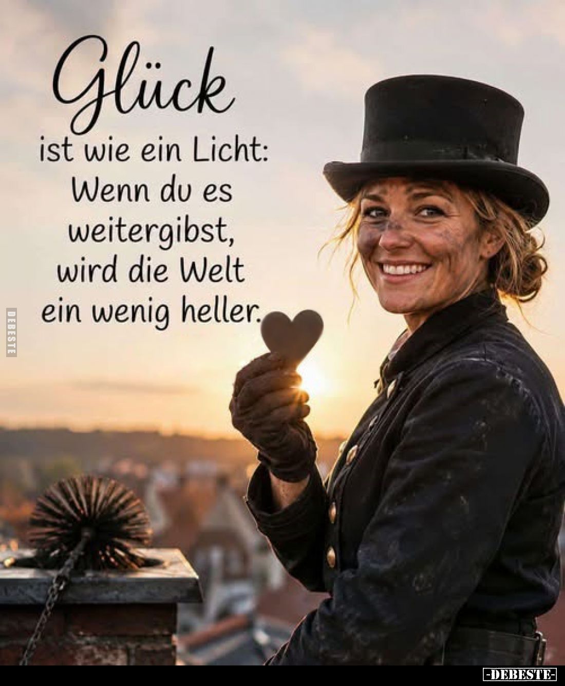Glück ist wie ein Licht: Wenn du es weitergibst, wird die Welt ein wenig heller