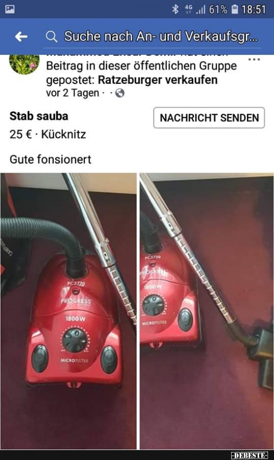 Was will uns der Verkäufer damit sagen..