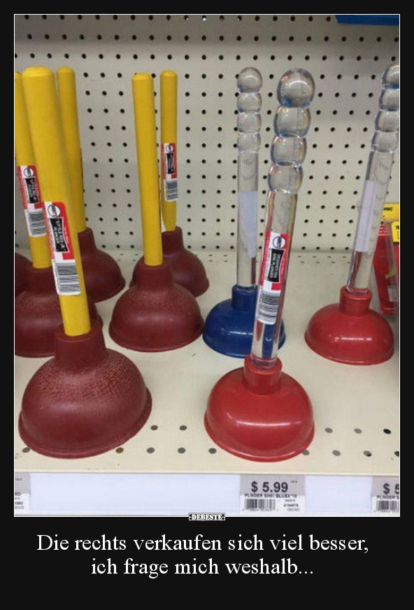 Die rechts verkaufen sich viel besser, ich frage mich..