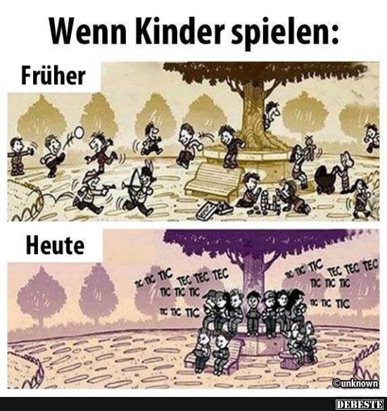 Wenn Kinder spielen - Früher / Heute - Lustige Bilder | DEBESTE.de