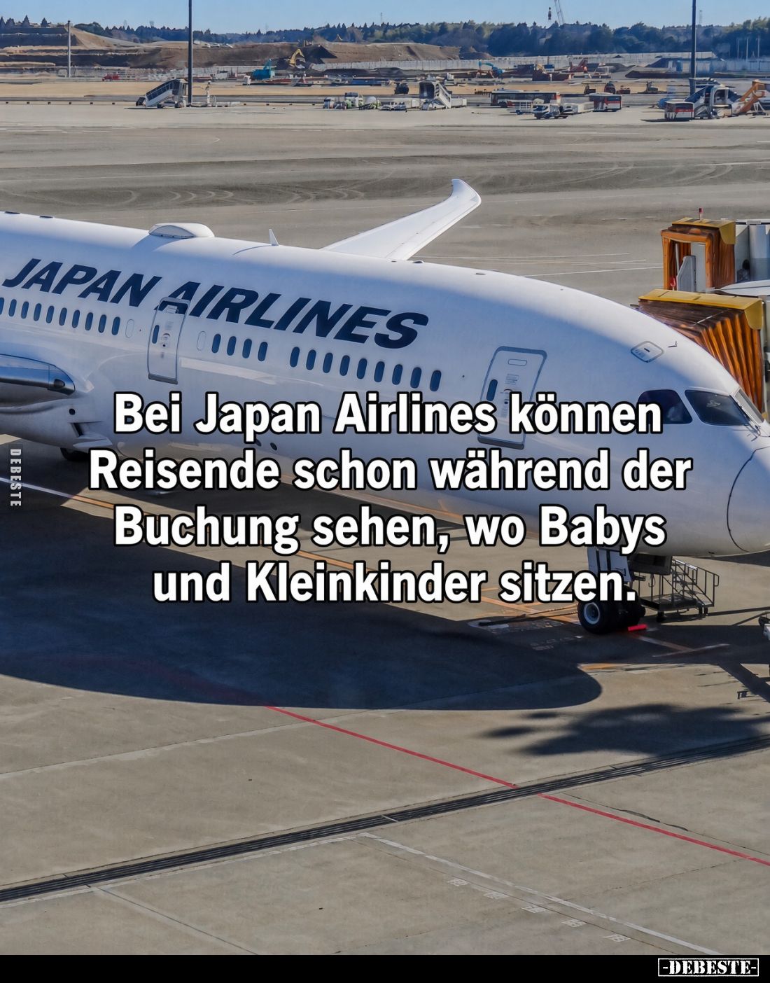 Bei Japan Airlines können Reisende schon während der Buchung sehen, wo Babys und Kleinkinder sitzen.