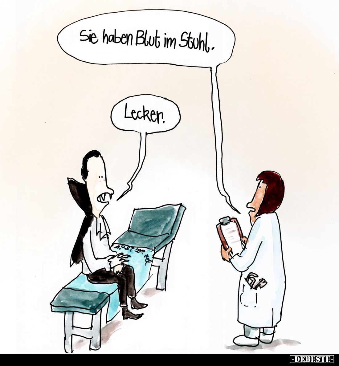 Sie haben Blut im Stuhl.
-
Lecker