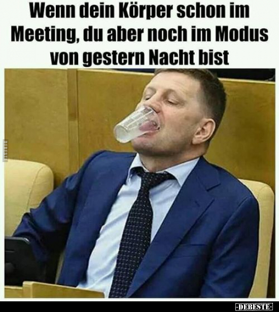 Wenn dein Körper schon im Meeting, du aber noch im Modus..