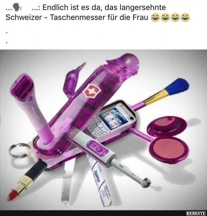 Endlich ist es da, das Schweitzer - Taschenmesser für Frauen..
