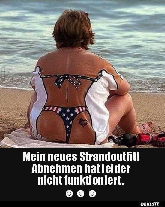 Mein neues Strandoutfit! Abnehmen hat leider nicht.. - Lustige Bilder | DEBESTE.de