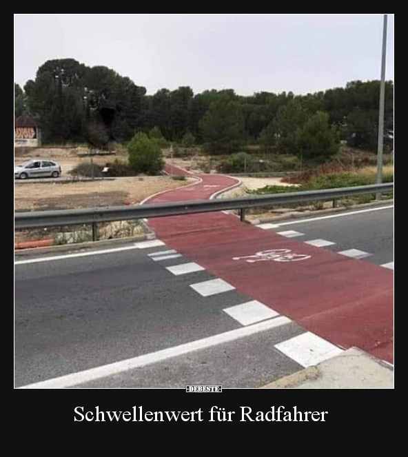 Schwellenwert für Radfahrer.. - Lustige Bilder | DEBESTE.de