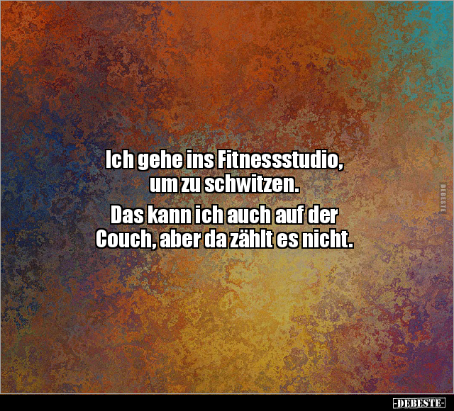 Fitnessstudio, Schwitzen, Couch