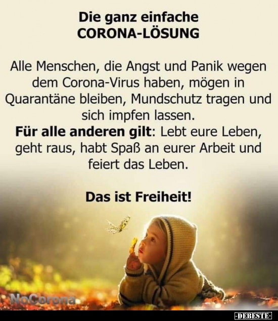 Die ganz einfache CORONA-LOÖSUNG.. - Lustige Bilder | DEBESTE.de