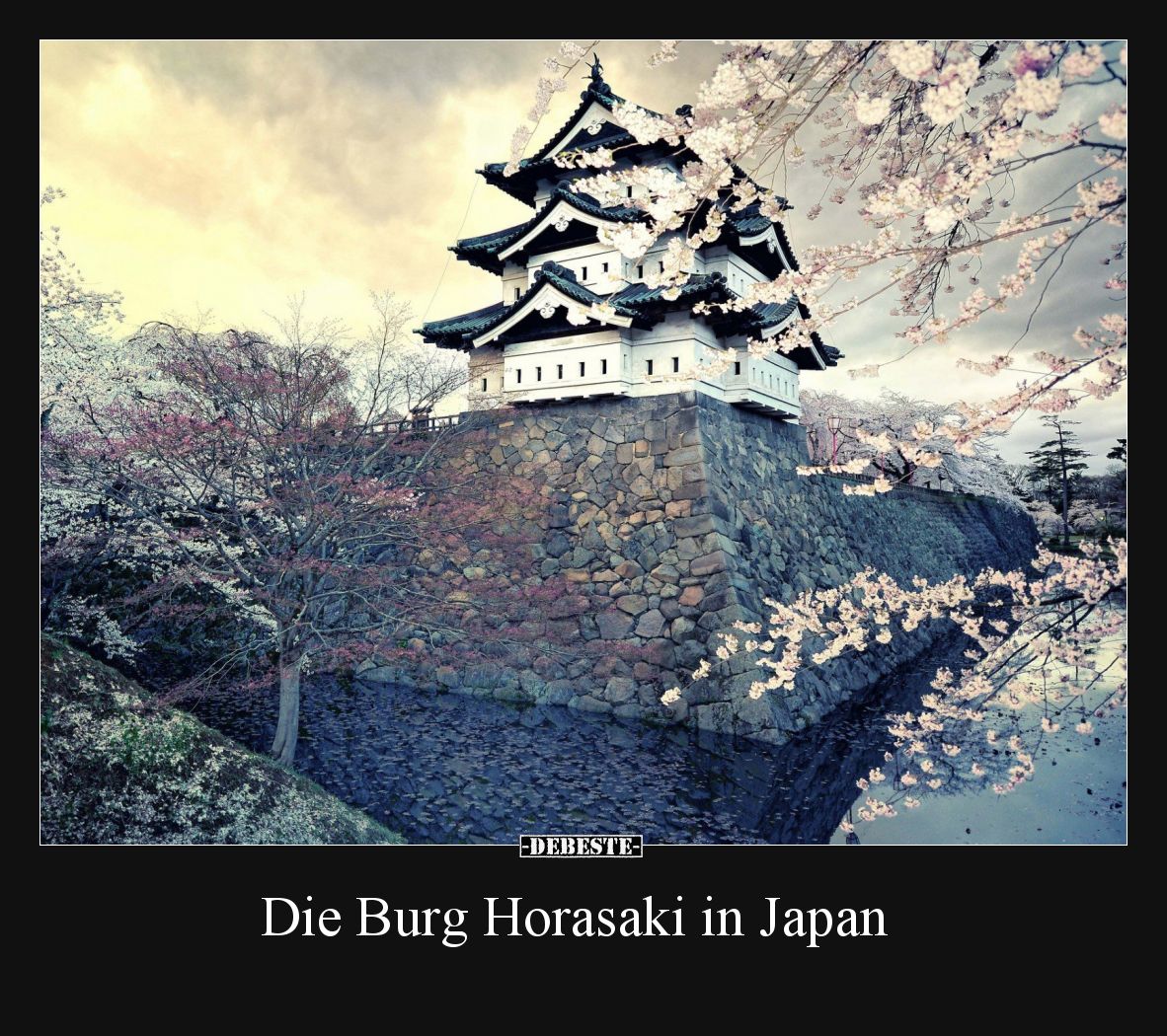 Die Burg Horasaki in Japan