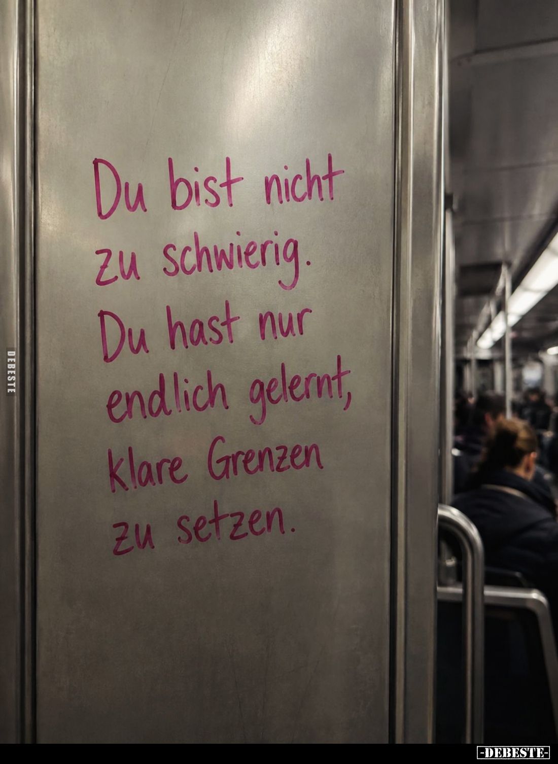 Du bist nicht zu schwierig.
Du hast nur endlich gelernt, klare Grenzen zu setzen.