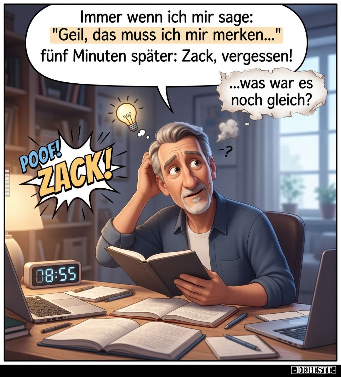 Immer wenn ich mir sage: "Geil, das muss ich mir merken..." fünf Minuten später: Zack, vergessen!
...was war es no...