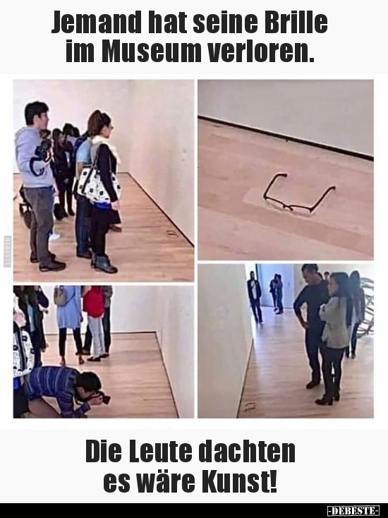 Jemand hat seine Brille im Museum verloren.. - Lustige Bilder | DEBESTE.de