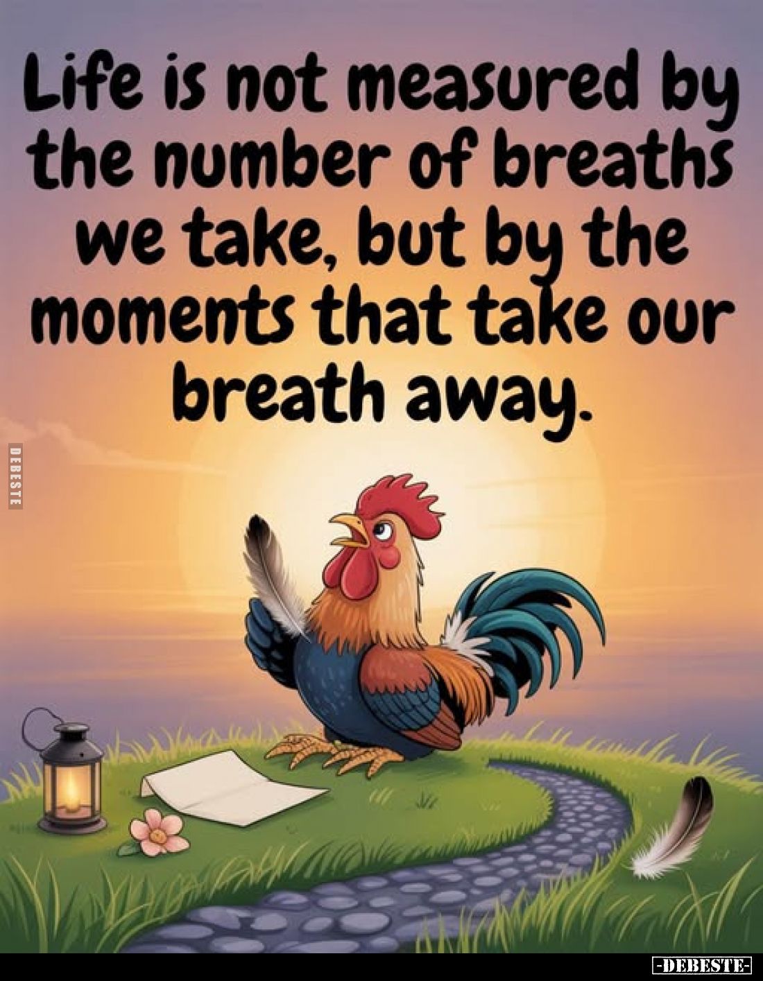 Life is not measured by the number of breaths we take, but by the moments that take our breath away.