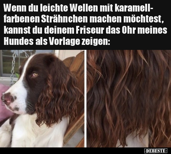 Wenn du leichte Wellen mit karamell- farbenen Strähnchen..