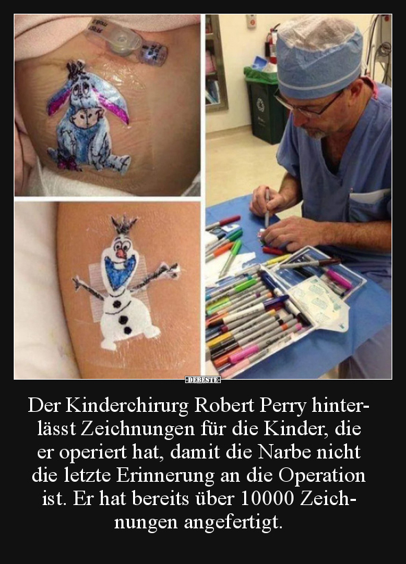 Der Kinderchirurg Robert Perry hinterlässt Zeichnungen für.. - Lustige Bilder | DEBESTE.de