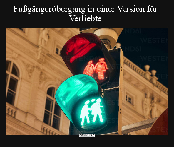 Fußgängerübergang in einer Version für Verliebte.. - Lustige Bilder | DEBESTE.de