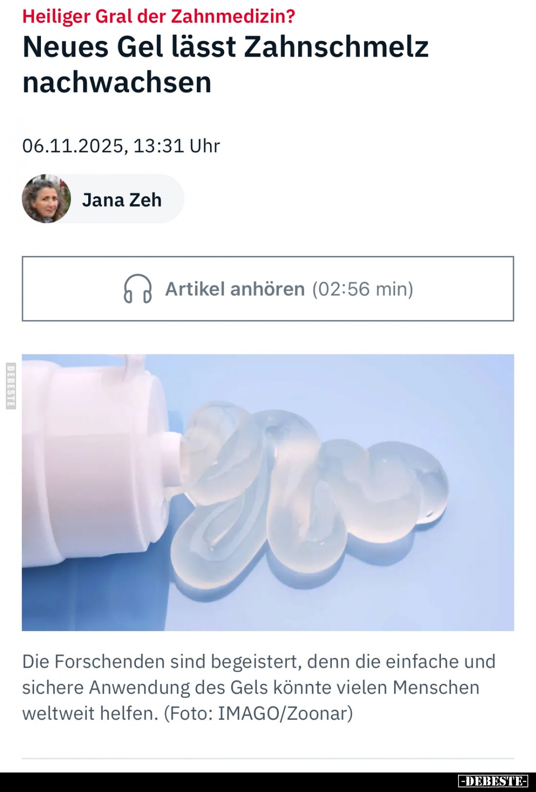 Neues Gel lässt Zahnschmelz nachwachsen