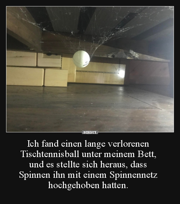 Ich fand einen lange verlorenen Tischtennisball unter.. - Lustige Bilder | DEBESTE.de