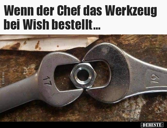 Wenn der Chef das Werkzeug bei Wish bestellt... - Lustige Bilder | DEBESTE.de
