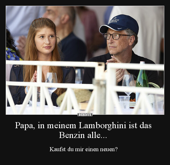 Papa, in meinem Lamborghini ist das Benzin alle... - Lustige Bilder | DEBESTE.de