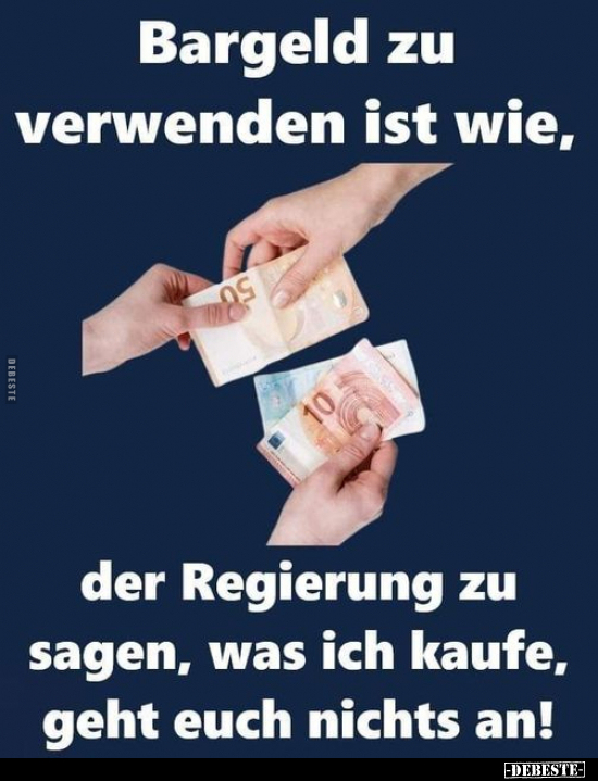 Bargeld zu verwenden ist wie.. - Lustige Bilder | DEBESTE.de
