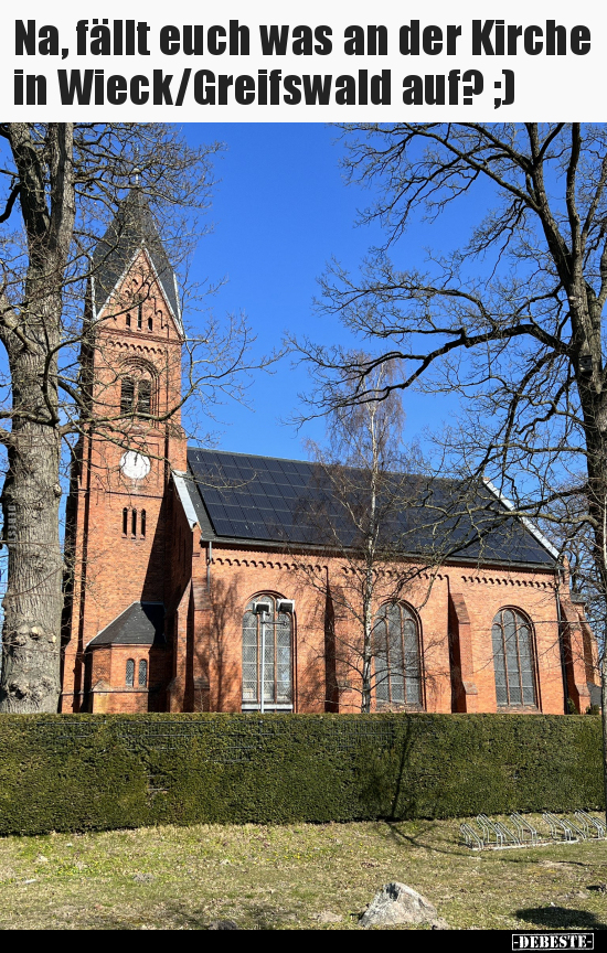 Na, fällt euch was an der Kirche in Wieck/Greifswald auf?.. - Lustige Bilder | DEBESTE.de