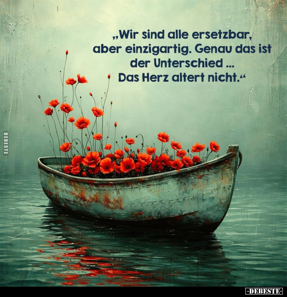 "Wir sind alle ersetzbar, aber einzigartig. Genau das ist der Unterschied ... Das Herz altert nicht."